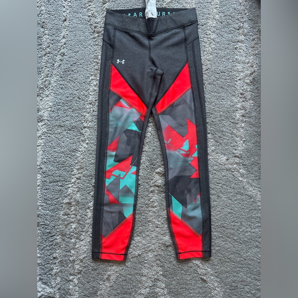 Under Armour Women's HeatGear Capri Medium Dark Gray/Multi-Color